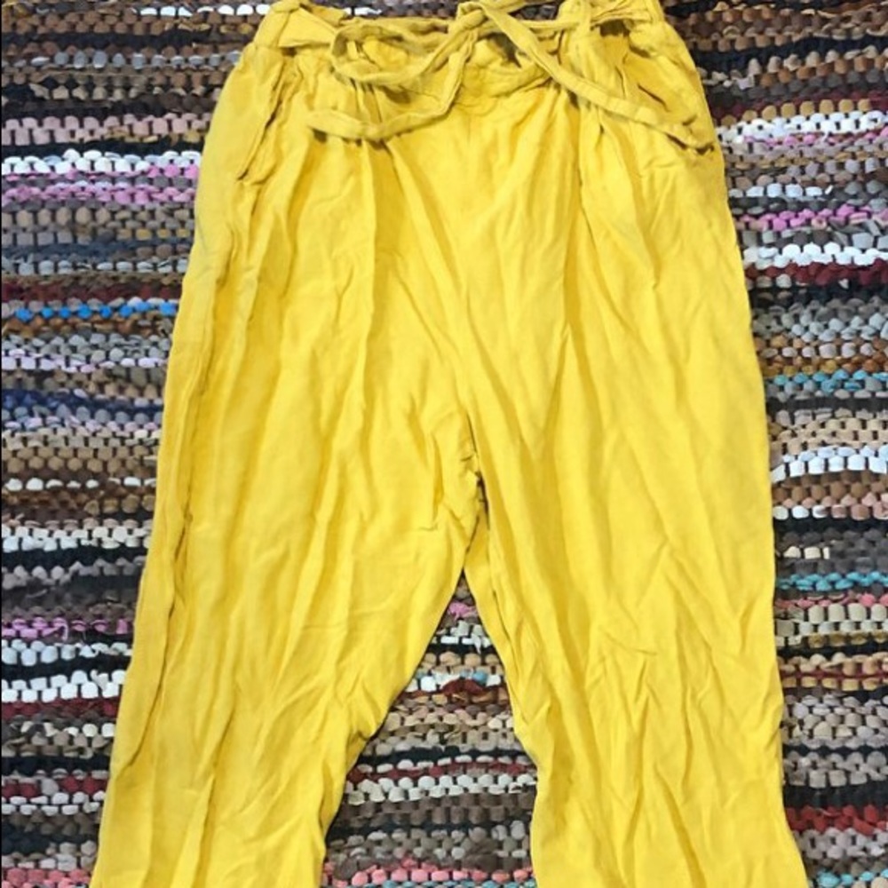 yellow lounge pants